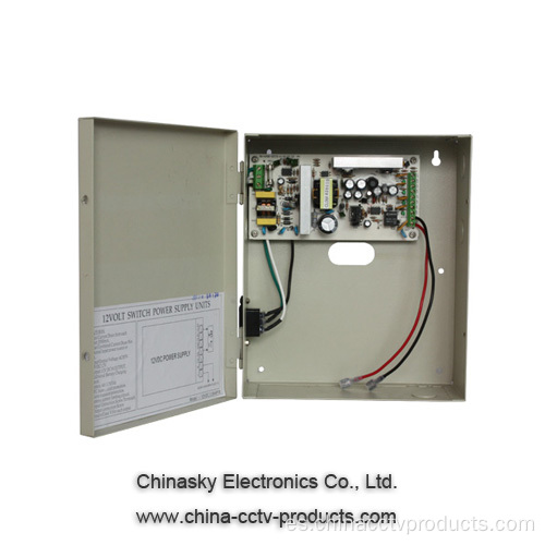 Fuente de alimentación de 12VDC 3.5A 4CHANNEL con copia de seguridad de la batería